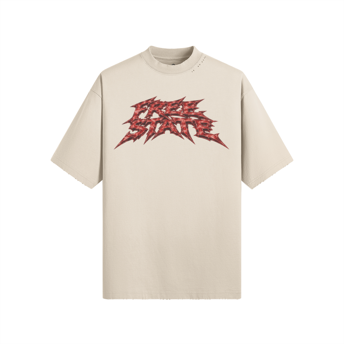 CAMISETA BLANCO ROTO/ROJO FREE STATE - FQ