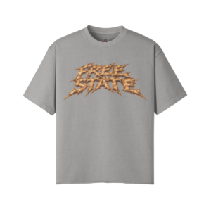 CAMISETA CORTA GRIS/NARANJA FREE STATE - FQ