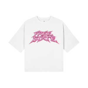 CAMISETA CORTA BOXY BLANCO/ROSA FREE STATE - FQ